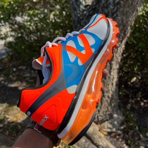 Nike Air Max+ 2012 White/Black-Mango-Bright Blue men’s size 11.5 New with Box - Picture 4 of 13